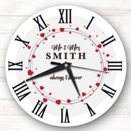 S Always & Forever Anniversary Birthday Valentine's Gift Personalised Clock