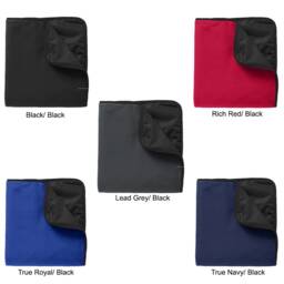 Custom Embroidered Monogram Fleece Picnic Blanket For Travel & Housewarming Gift - Water Resistant Backing Included