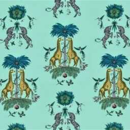 Clarke & Clarke, Giraffes, Safari Print Cotton Satin Cushion Cover, Throw Pillow Home Decor - thumbnail 3