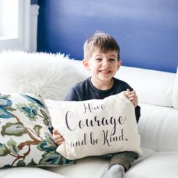 Have Courage & Be Kind, Farmhouse Pillow, Vintage Style, Girls Pillow, Wedding Gift, Housewarming, Trending Farm Mother's Day Gift - thumbnail 2