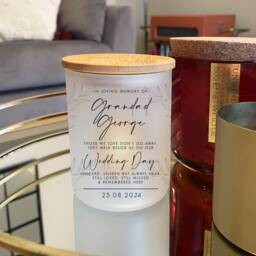 Personalised Wedding Memorial Candle Jar - in Loving Memory Remembrance Favours - thumbnail 1