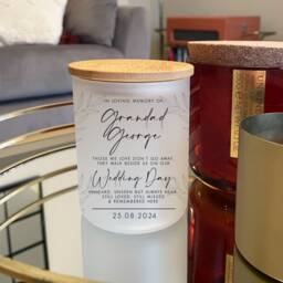 Personalised Wedding Memorial Candle Jar - in Loving Memory Remembrance Favours - thumbnail 2