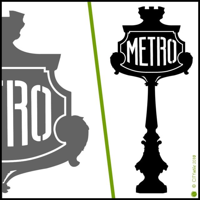 Paris Metro Sign Wall Decal Champs Elysees Decor - image 1