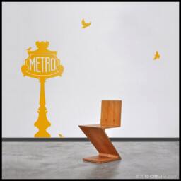 Paris Metro Sign Wall Decal Champs Elysees Decor - thumbnail 2