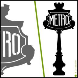 Paris Metro Sign Wall Decal Champs Elysees Decor - thumbnail 1
