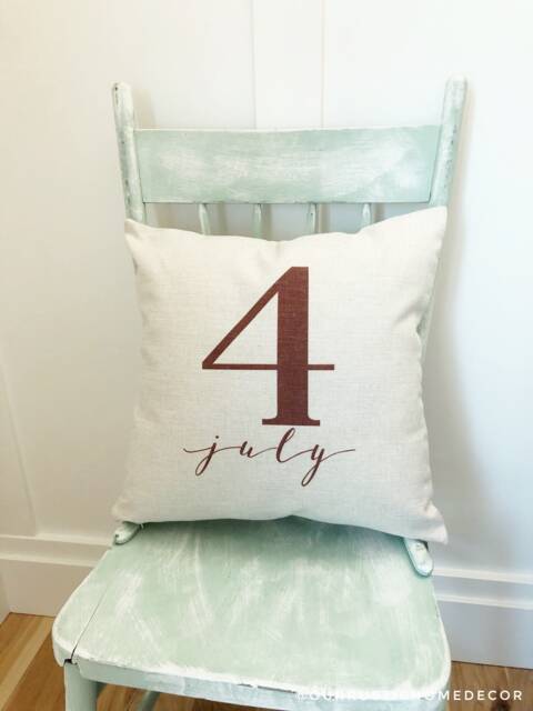 4Th Of July Linen Pillow Cover Americana Farmhouse Decor - image 1