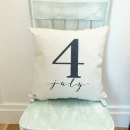 4Th Of July Linen Pillow Cover Americana Farmhouse Decor - thumbnail 3