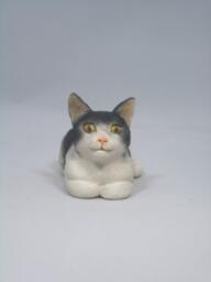 Crouching Cat No. 2(Cat Figurine - thumbnail 1