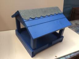 Garden Bird Feeder Table - Hand Made & Painted in Pastal Colours Barleywood