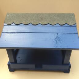 Garden Bird Feeder Table - Hand Made & Painted in Pastal Colours Barleywood - thumbnail 2