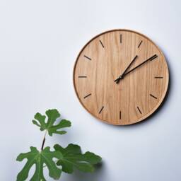 Australian Wood Clock - European Oak Minimalist Wooden Solid Wall Mid Century Modern - thumbnail 2