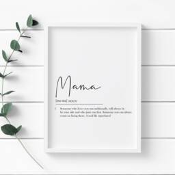 Nanna Script Text Definition Print, Mummy, Statement Poster, Mama, Mum Definition, Picture, Mothers Day Gift, Present - thumbnail 3