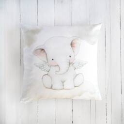 "Nursery Pillow Cover ""Flying Elephant" - thumbnail 2