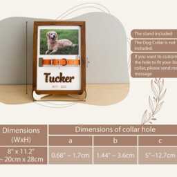 Pet Memorial Collar Holder, Remembrance Frame, Picture, Gift For Loss, Cat Memorial, Dog Holder E84 - thumbnail 2