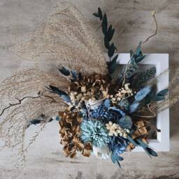 Dried Flowers Wall Decor Pampas Grass Boho Art Unique Home Gift 3D Display Natural Wood Frame Floral Hanging Luxury Ideas - thumbnail 2