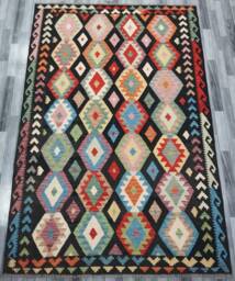 Kilim Rug Multicolour, Handmade Artisan Afghan Turkish Navajo Natural Wool 291x200 cm - thumbnail 1
