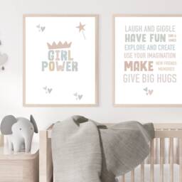 Kids Playroom Rules , Laugh Giggle Be Kind Quote Print, Decor, Wall Art, Children's Bedroom Or Nursery Print - thumbnail 2