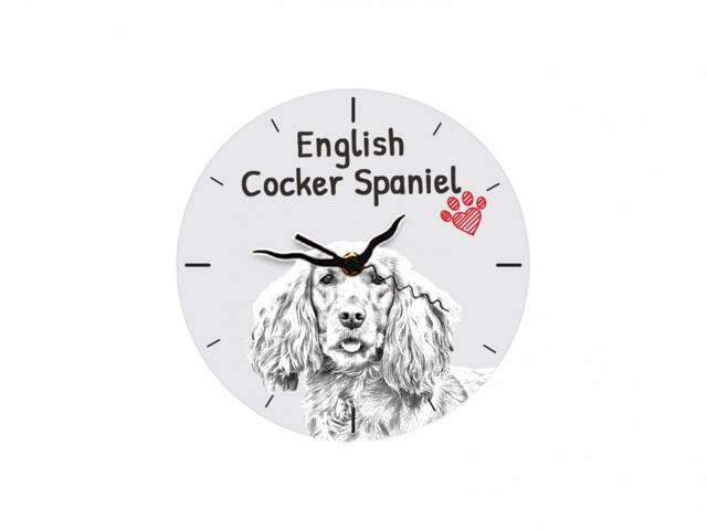 English Cocker Spaniel, Free Standing Mdf Floor Clock With An Image Of A Dog - image 1