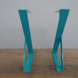 40'' X-Frame Table Legs - Tall Flat Steel Base For Standing Desks, Console & Bar Tables Modern Industrial Design - thumbnail 3