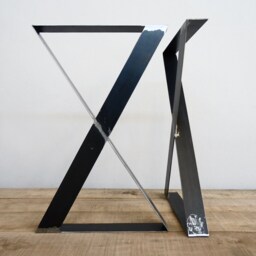 40'' X-Frame Table Legs - Tall Flat Steel Base For Standing Desks, Console & Bar Tables Modern Industrial Design - thumbnail 2