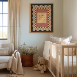 Grow With Grace Nursery Wall Art, Kids Room Decor Print, Inspirational Baby Girls Pink Bedroom, Unframed - thumbnail 2