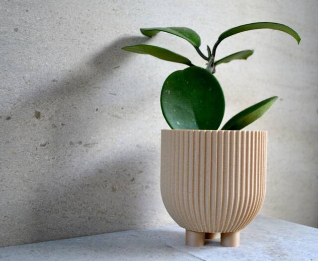 "Wood Indoor Planter ""Bowl" - image 1