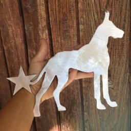Great Dane, Dog Tree Topper, Holiday Decoration, Aluminum, Metal, Dog, Art, Christmas Lover Gift - thumbnail 2
