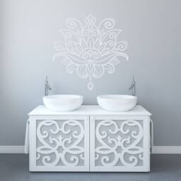 Lotus Mandala Vinyl Wall Decal Boho Moroccan Bedroom Decor #95 - thumbnail 4