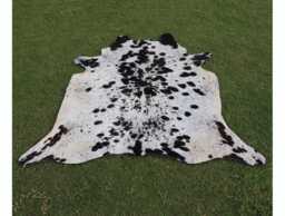 Cowhide Rugs-Exclusive Black & White Cow Skin Rug-Large Rug-Brazilian Area Rug-Natural Hair On Rugs-Luxury