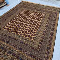 7x10 Ft Herati Handmade Afghan Wool Kilim Rug, Home Decor Living Room Covering - thumbnail 4