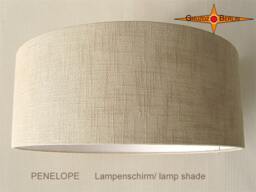 Natural-Colored Lampshade Linen Penelope ??50 cm Country Style - thumbnail 1