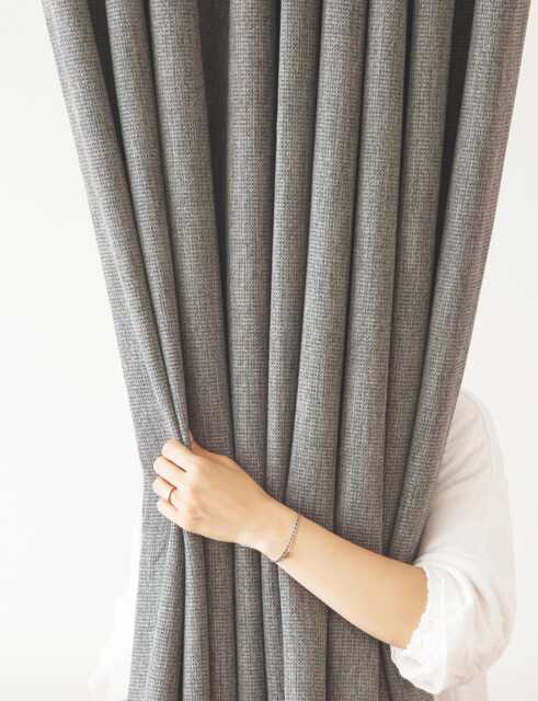 Gray Woollike Blackout Curtains Heavy Weight Minimalist Window Drapery Bedroom Living Room Nursery Curtain Panels Grey Drapes Set Of 2 - image 1