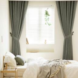 Gray Woollike Blackout Curtains Heavy Weight Minimalist Window Drapery Bedroom Living Room Nursery Curtain Panels Grey Drapes Set Of 2 - thumbnail 3