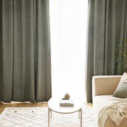 Gray Woollike Blackout Curtains Heavy Weight Minimalist Window Drapery Bedroom Living Room Nursery Curtain Panels Grey Drapes Set Of 2 - thumbnail 2