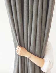 Gray Woollike Blackout Curtains Heavy Weight Minimalist Window Drapery Bedroom Living Room Nursery Curtain Panels Grey Drapes Set Of 2