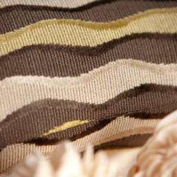Chocolate Brown, Olive Green & Light Tan Pillow, Throw Pillow Cover, Decorative Pillow, Cushion Velvet Blend Wave Stripes Pillow - thumbnail 4