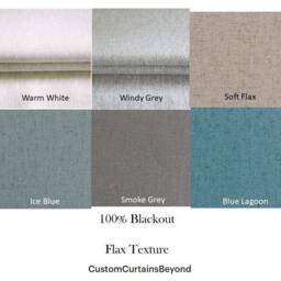 Pair Of 100% Blackout Curtains in Linen Flax Texture, Thermal Insulated Custom Curtains, Energy Efficient, Uv Block Blackout Draperies - thumbnail 2