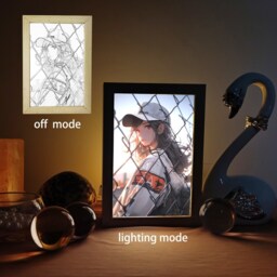 Customizable Led Light-Up Photo Frame - Transform Your Favourite Anime & Cartoon Characters Into Illuminated Art - thumbnail 3
