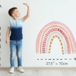 Watercolor Rainbow Wall Decal - Nursery Kids Room Decor - thumbnail 3
