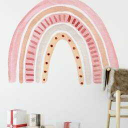 Watercolor Rainbow Wall Decal - Nursery Kids Room Decor - thumbnail 2