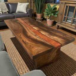 Japanese Wabi Sabi Epoxy River Coffee Table
