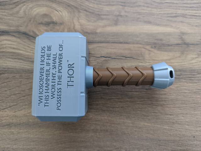 Baby's First Mjolnir - Thor Baby Rattle Thor's Hammer Thors Toy Gift 3D Printed - image 1