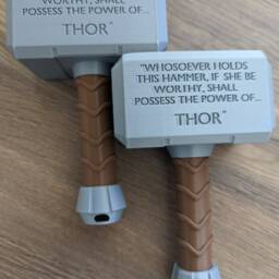 Baby's First Mjolnir - Thor Baby Rattle Thor's Hammer Thors Toy Gift 3D Printed - thumbnail 2