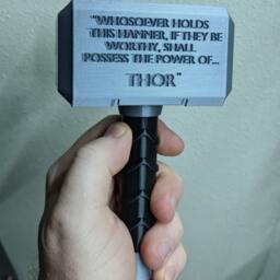 Baby's First Mjolnir - Thor Baby Rattle Thor's Hammer Thors Toy Gift 3D Printed - thumbnail 3