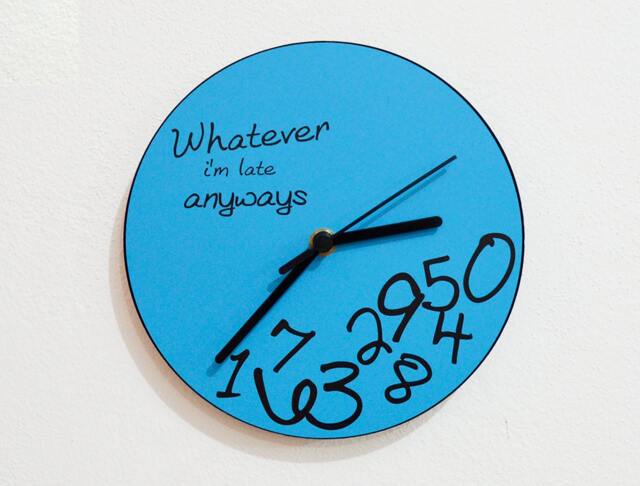 Whatever, I'm Late Anyways Blue - Wall Clock - image 1