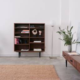 Bookcase, Bookshelf Made Of Walnut Vaneer - Livlo O-R02 - thumbnail 3