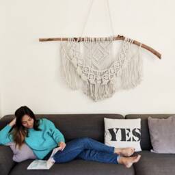Macrame Wall Hanging - Art Fibre Home Decore - thumbnail 3