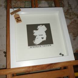 Gps Coordinates Map Of Ireland - Home Baile Locations Framed Wall Art Personalised New Gift Handmade In - thumbnail 2