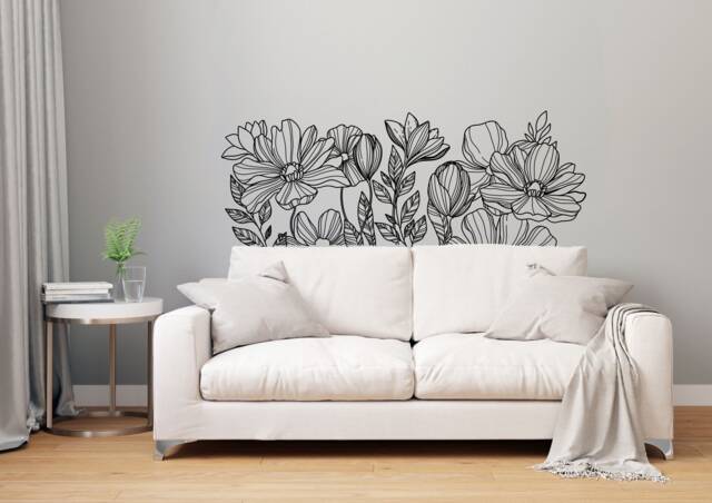 Sale Large Floral Wall Decals Bedroom Office Decor - image 1