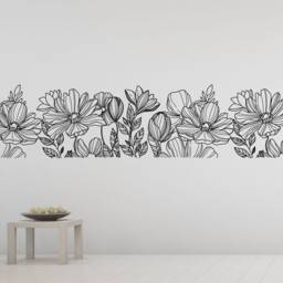 Sale Large Floral Wall Decals Bedroom Office Decor - thumbnail 3